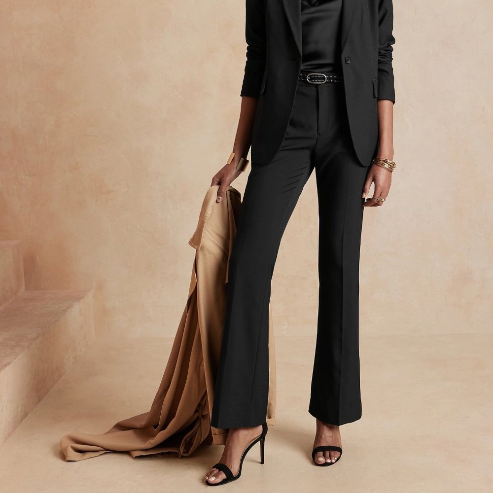 Banana Republic Black Sculpted Stretch Bootcut Pants